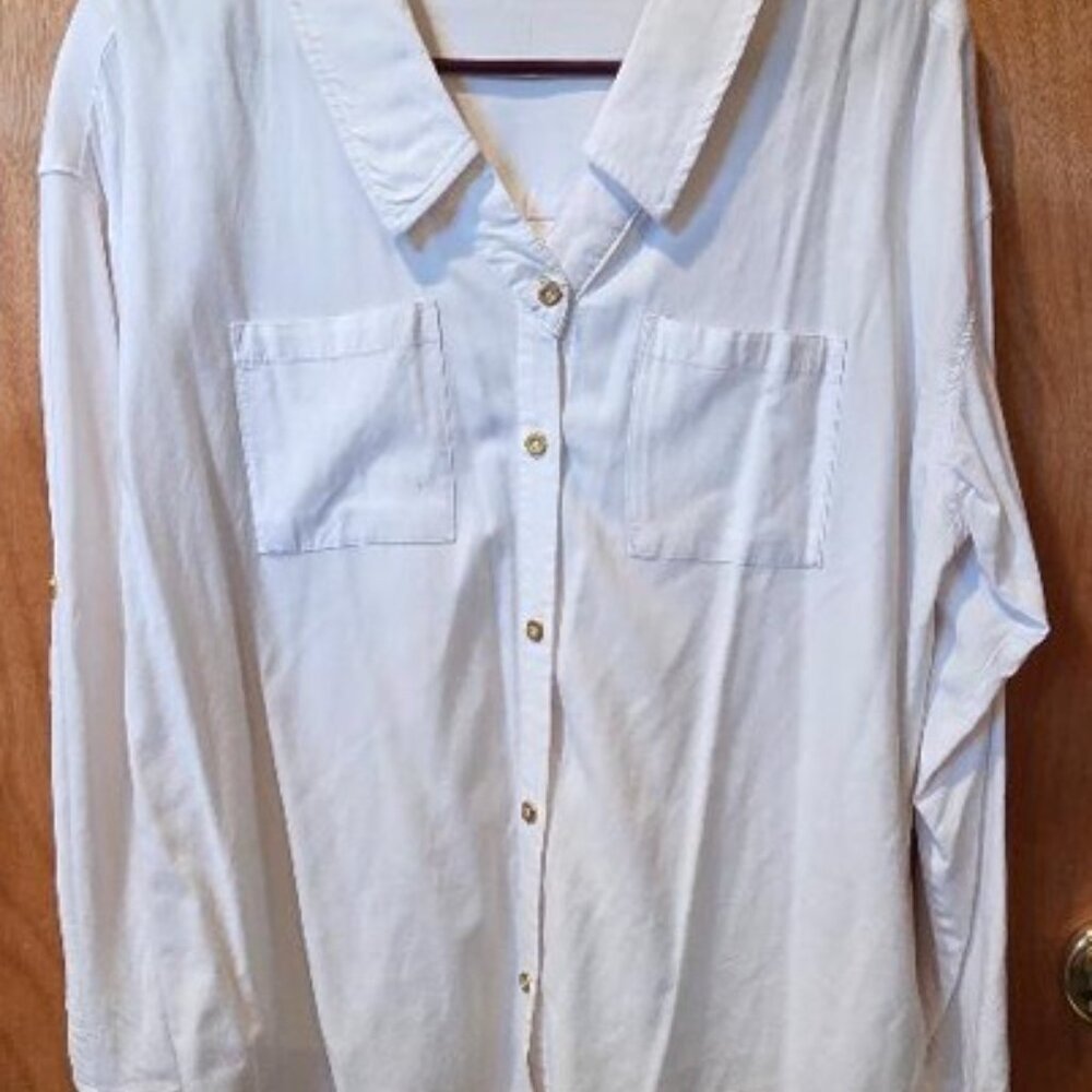 Kut from the Kloth White Blouse Sz. M
